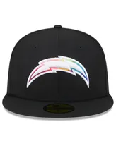 Men's New Era Black Los Angeles Chargers 2023 Nfl Crucial Catch 59FIFTY Fitted Hat