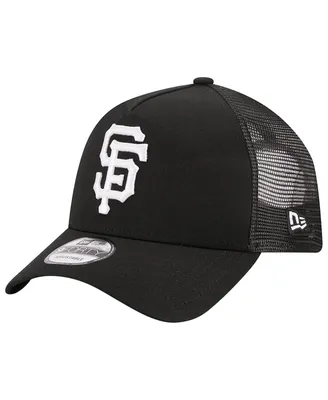 Men's New Era Black San Francisco Giants A-Frame 9FORTY Trucker Adjustable Hat
