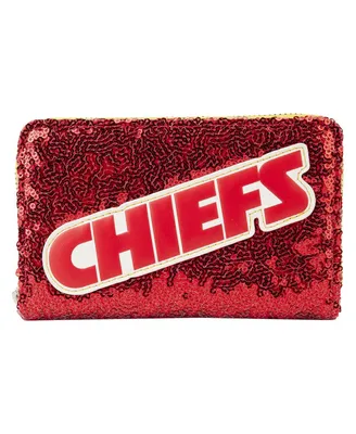 Women's Loungefly Kansas City Chiefs Sequin Zip-Around Wallet