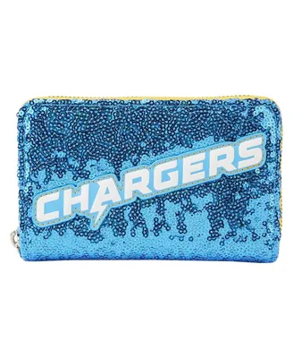 Women's Loungefly Los Angeles Chargers Sequin Zip-Around Wallet