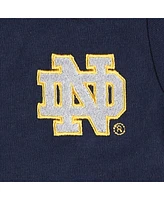 Newborn and Infant Boys Girls Navy Notre Dame Fighting Irish Lit Polo Bodysuit