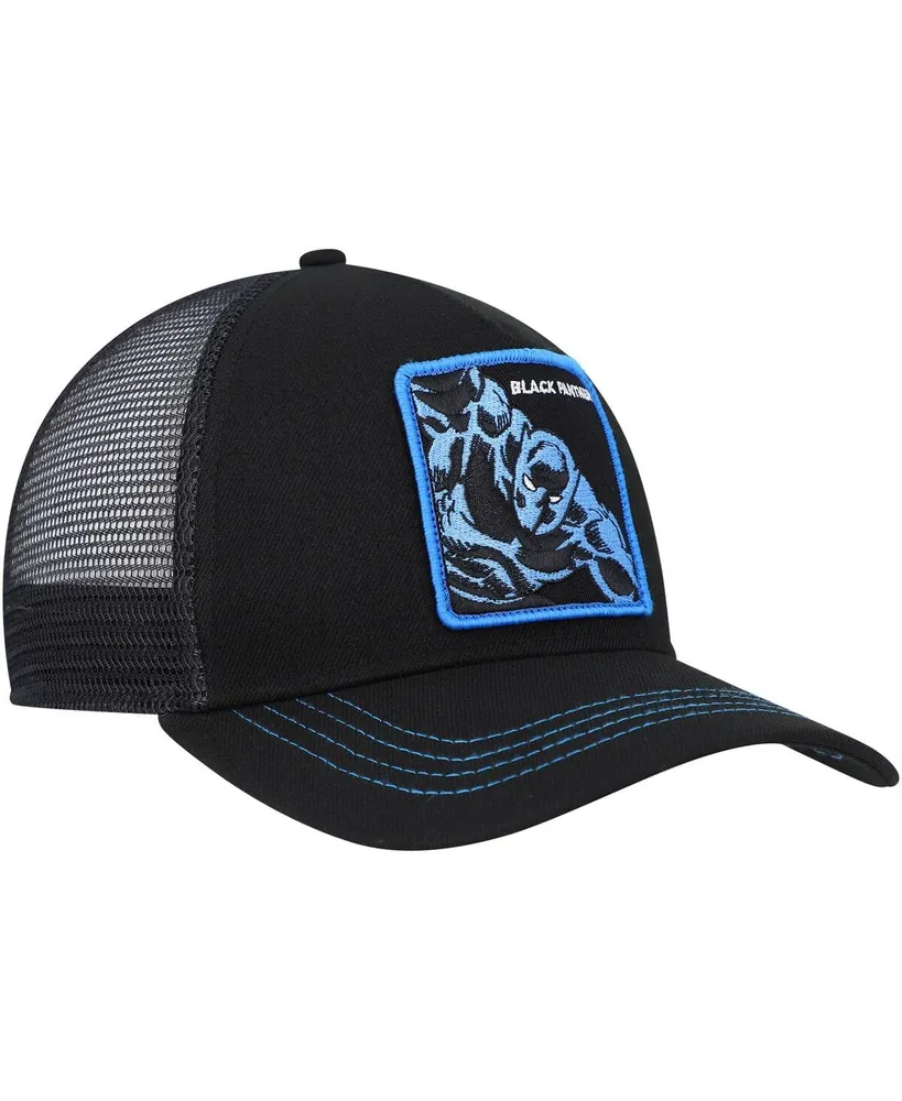 Men's Black Black Panther Retro A-Frame Snapback Hat