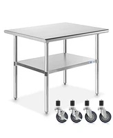 Gridmann x Inch Stainless Steel Table w/ 4 Casters