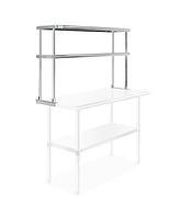 Gridmann Nsf Commercial Stainless Steel Double Overshelf 48" x 12" for Prep & Work Table