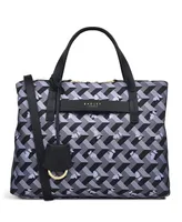 Radley London Finsbury Park Geo Dog Medium Ziptop Nylon Satchel