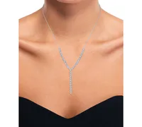 Diamond Adjustable 18" Lariat Necklace (1/4 ct. t.w.) in Sterling Silver