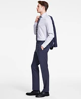 Dkny Men's Modern-Fit Blue Mini Check Suit Separate Pants