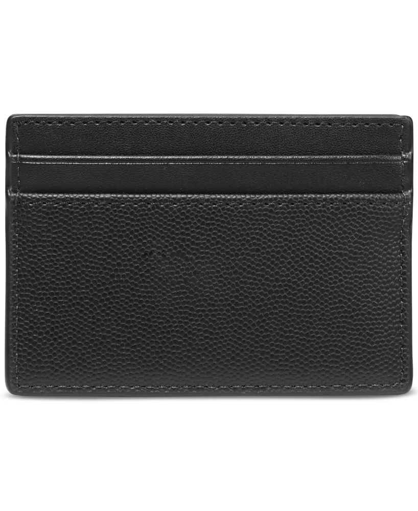 Michael Kors Men's Faux-Leather Card Case with Rhodium-Plated Hardware
