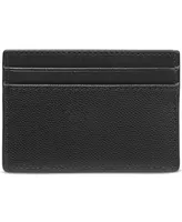 Michael Kors Men's Faux-Leather Card Case with Rhodium-Plated Hardware