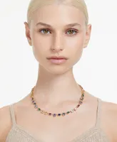 Swarovski Gold-Tone Stilla Multicolor Crystal All Around Necklace, 15" + 2-3/4" extender