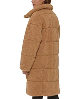 Levi's Women's Long Sherpa Snap-Closure Teddy Coat