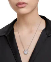 Swarovski Mesmera Silver-Tone Crystal Pendant Slider Necklace, 29-1/2"