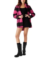 Steve Madden Women's Eldridge Plaid Shirt Jacket