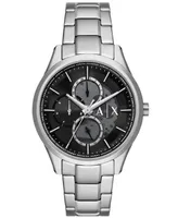 A|X Armani Exchange Men's Dante Multifunction Silver-Tone Stainless Steel Watch 42mm