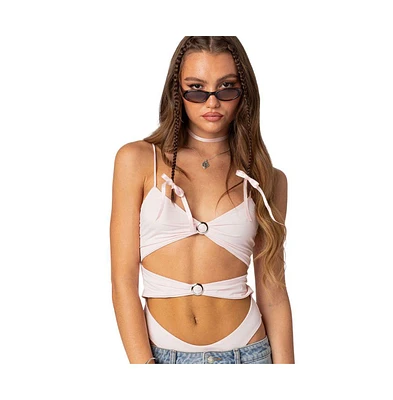 Women's Amethyst Cut Out Bodysuit
