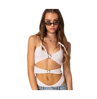 Women's Amethyst Cut Out Bodysuit