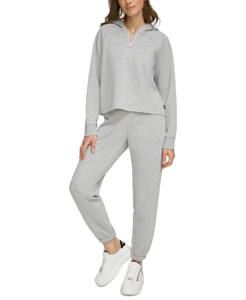 Dkny Sport Women's Sparkle-Fleece Half-Zip Hoodie