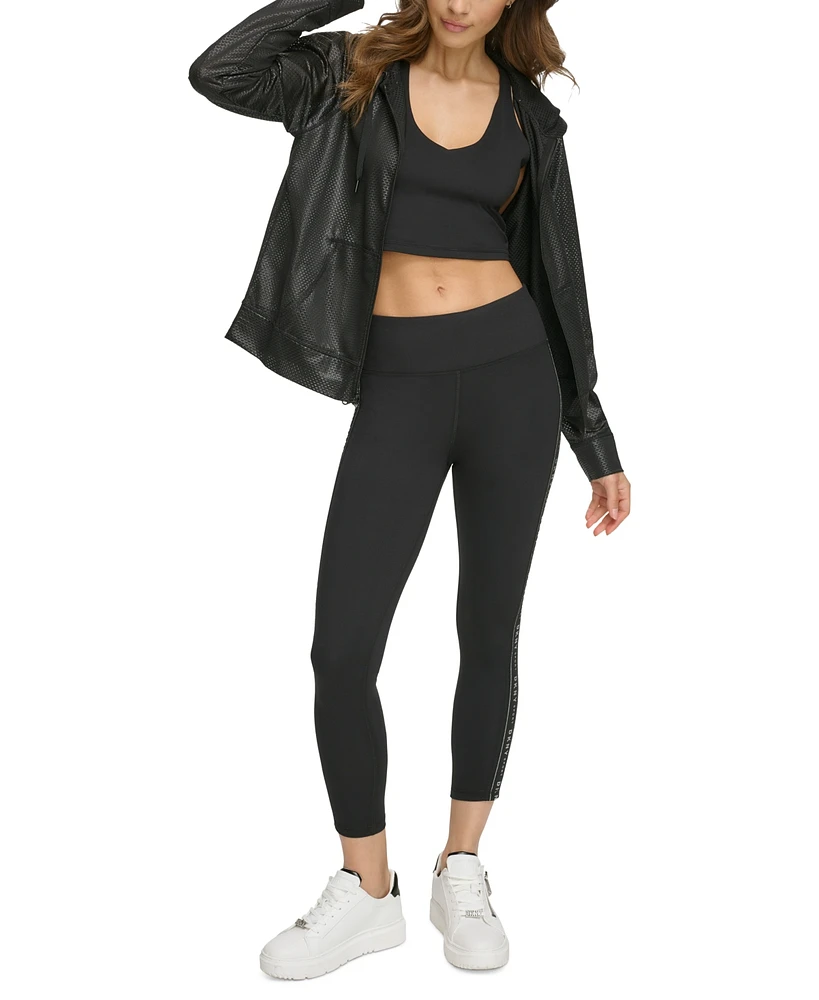 Dkny Sport Women's High-Waist Logo Tape Leggings