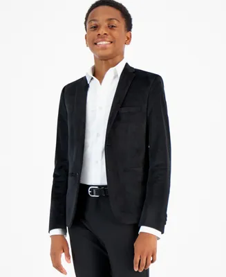 Michael Kors Big Boys Silver Slim Fit Stretch Suit Jacket