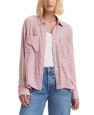 Levi's Women's Harrison Plaid Button-Front Top