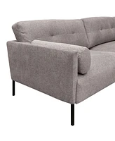 Armen Living Michalina 84" Polyester with Metal Legs Sofa