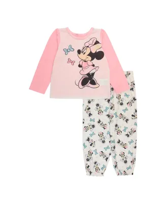 Minnie Mouse Baby Girls Long Sleeve Polyester 2 Piece Pajama Set