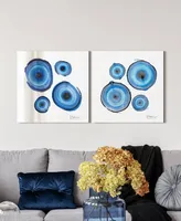 Empire Art Direct Mineral Rings I Ii Frameless Free Floating Tempered Glass Panel Graphic Wall Art, 24" x 24" x 0.2" Each