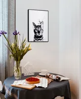 Empire Art Direct "Bengal Cat" Pet Paintings on Printed Glass Encased with A Black Anodized Frame, 24" x 18" x 1"