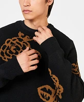 Ben Sherman Men's Winter Floral Crew Sweater