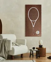 Empire Art Direct "Louis Vuitton Vibes Racquet" Frameless Free Floating Tempered Glass Panel Graphic Wall Art, 24" x 48" x 0.2"