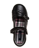 French Toast Big Girls School Hook and Loop Closure Shoes