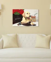 Empire Art Direct "Yellow Lab" Unframed Free Floating Tempered Glass Panel Graphic Dog Wall Art Print 16 In. X 24 In., 16" x 24" x 0.2" - Multi