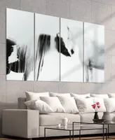 Empire Art Direct "Collection of Horses Iii Abcd" Frameless Free Floating Tempered Glass Panel Graphic Wall Art Set of 4, 72" x 36" x 0.2" Each