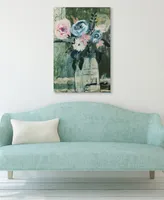 Empire Art Direct "Modern Floral Circle" Fine Giclee Printed Directly on Hand Finished Ash Wood Wall Art, 36" x 24" x 1.5" - Multi