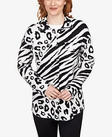 Ruby Rd. Petite Bold Animal Print Shacket Jacket