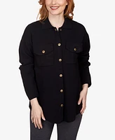 Ruby Rd. Petite Solid Shacket Shirt Jacket