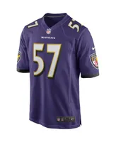 Men's Nike Bart Scott Purple Baltimore Ravens Game Retired Player Jersey