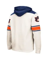 Men's Colosseum Cream Auburn Tigers 2.0 Lace-Up Hoodie