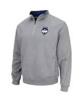 Men's Colosseum Heathered Gray UConn Huskies Tortugas Team Logo Quarter-Zip Jacket