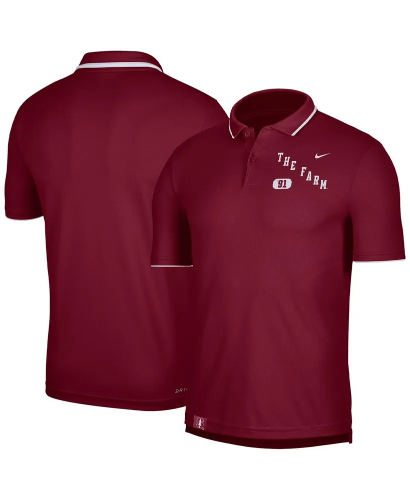 Men's Nike Cardinal Stanford Wordmark Performance Polo Shirt