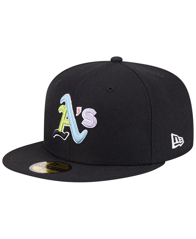 Men's New Era Black Oakland Athletics Multi-Color Pack 59FIFTY Fitted Hat