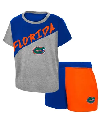 Toddler Boys and Girls Heather Gray Florida Gators Super Star T-shirt and Shorts Set