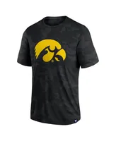 Men's Fanatics Black Iowa Hawkeyes Camo Logo T-shirt