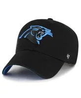 Women's '47 Brand Black Carolina Panthers Confetti Icon Clean Up Adjustable Hat