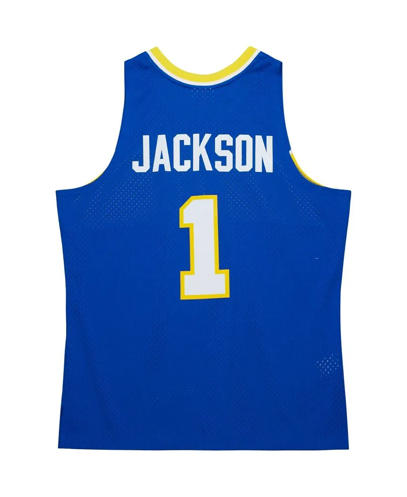 Men's Mitchell & Ness Stephen Jackson Royal Indiana Pacers Hardwood Classics Retro Name and Number T-shirt