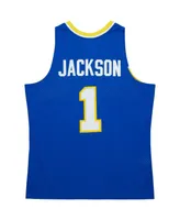 Men's Mitchell & Ness Stephen Jackson Royal Indiana Pacers Hardwood Classics Retro Name and Number T-shirt