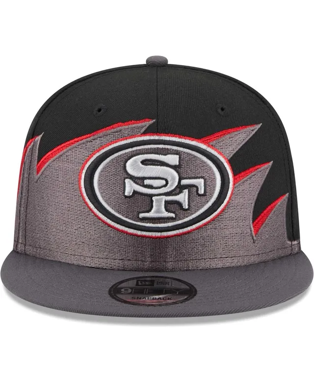 : New Era Men's Black/Scarlet San Francisco 49ers Pinstripe  9FIFTY Snapback Hat : Sports & Outdoors