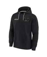 Men's and Women's Fanatics Signature Black Miami Hurricanes Super Soft Fleece Pullover Hoodie