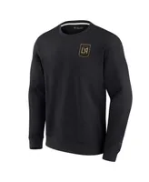 Men's and Women's Fanatics Signature Black Lafc Super Soft Fleece Crew Sweatshirt