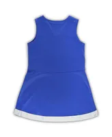 Girls Preschool Royal, Gray Kentucky Wildcats Two-Piece Cheer Captain Jumper Dress and Bloomers Set